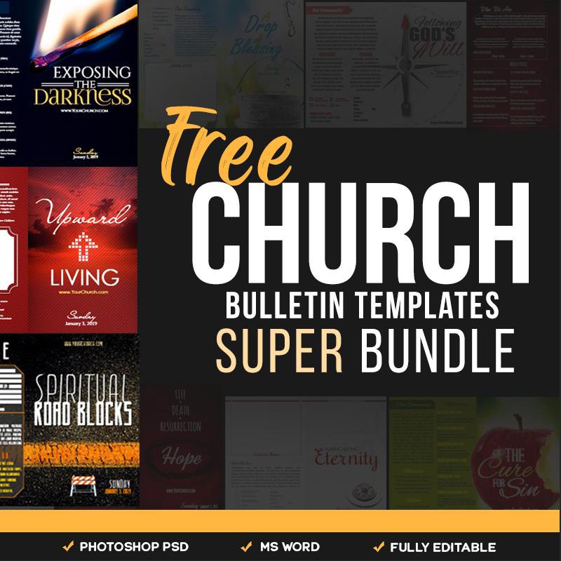 Free Church Bulletin Templates Customize In Microsoft Word